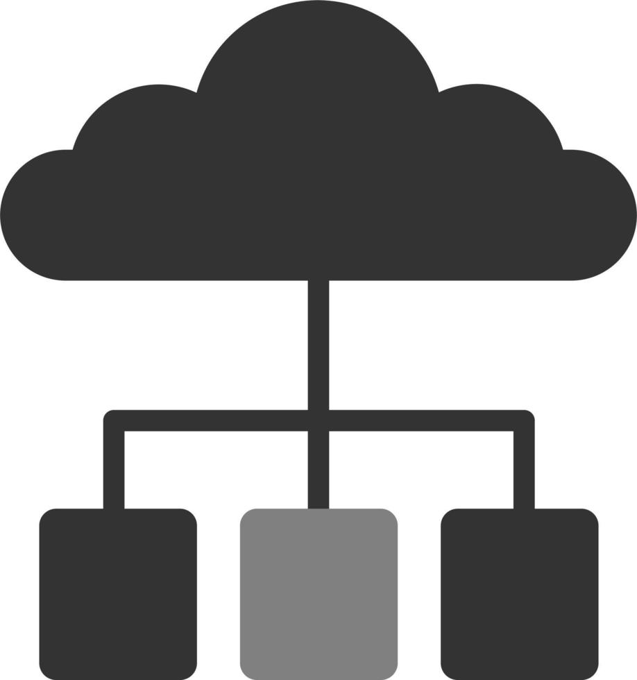 icono de vector de almacenamiento en la nube