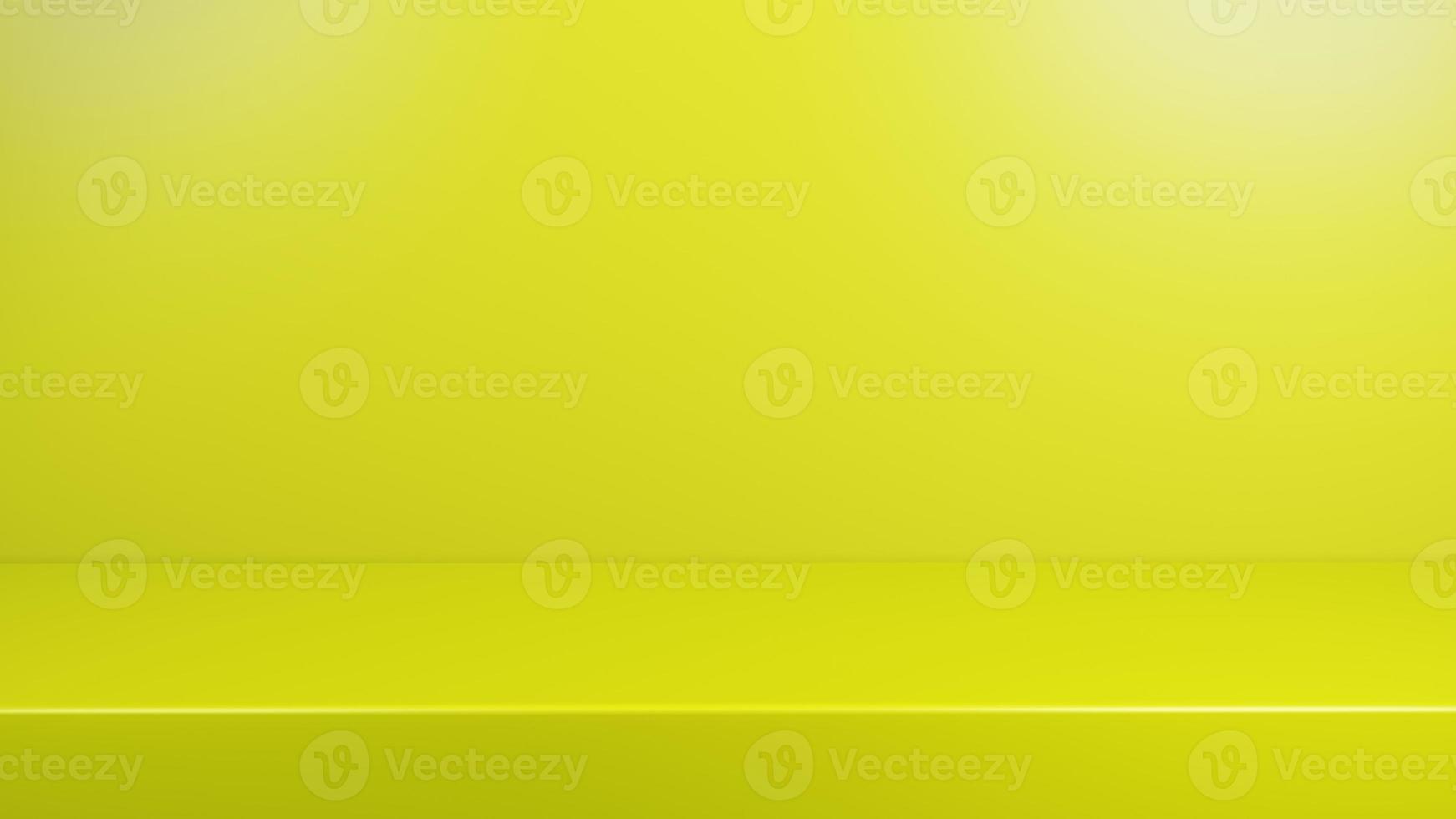 studio floor with geometric shapes Simulation background for product presentation, yellow 3D rendering background. photo