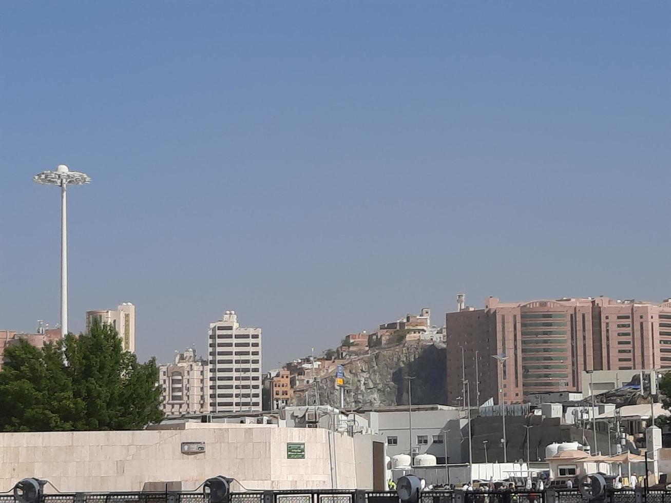 Mecca, Saudi Arabia, Jan 2023 - Beautiful outside view of Masjid Al Haram, Mecca. The exterior of Masjid al-Haram also has excellent facilities for visitors from all over the world. photo