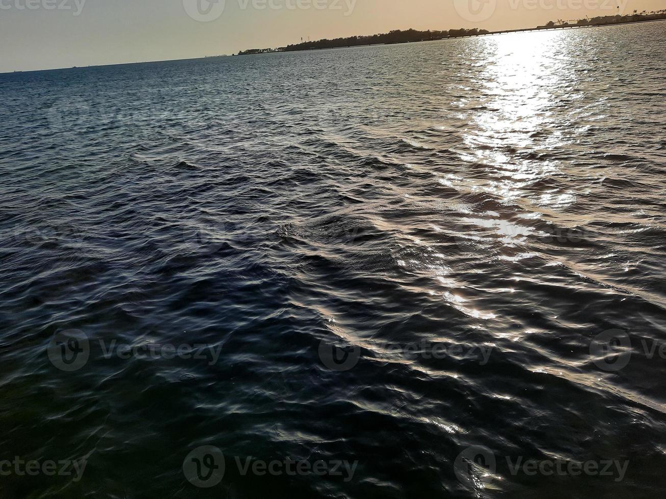 Beautiful evening and colorful sunset at Jeddah, Corniche, Saudi Arabia, photo