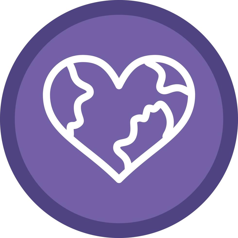 Earth Love Vector Icon Design