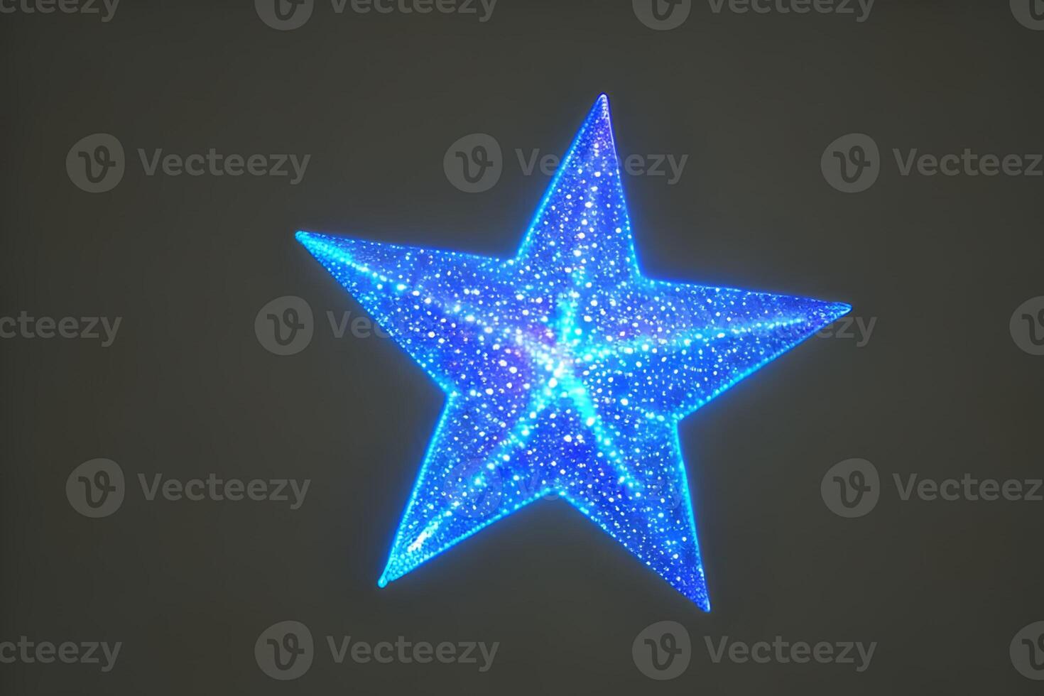 Blue star shape dot and sparking background with some empty space. photo