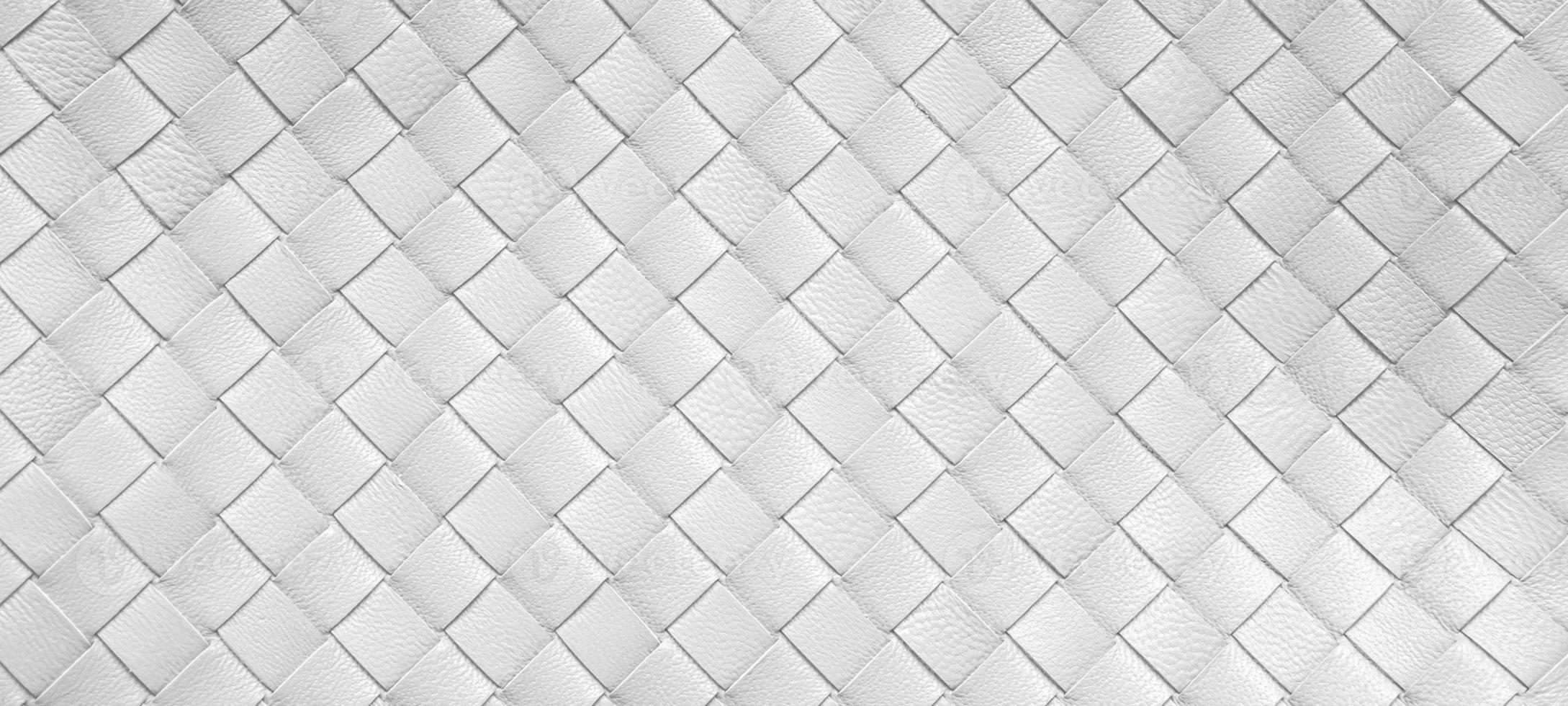 White weave leather texture pattern background photo