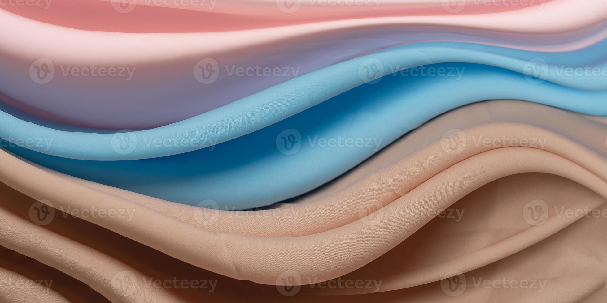 Colorful fabric cloth flying smooth elegant background photo