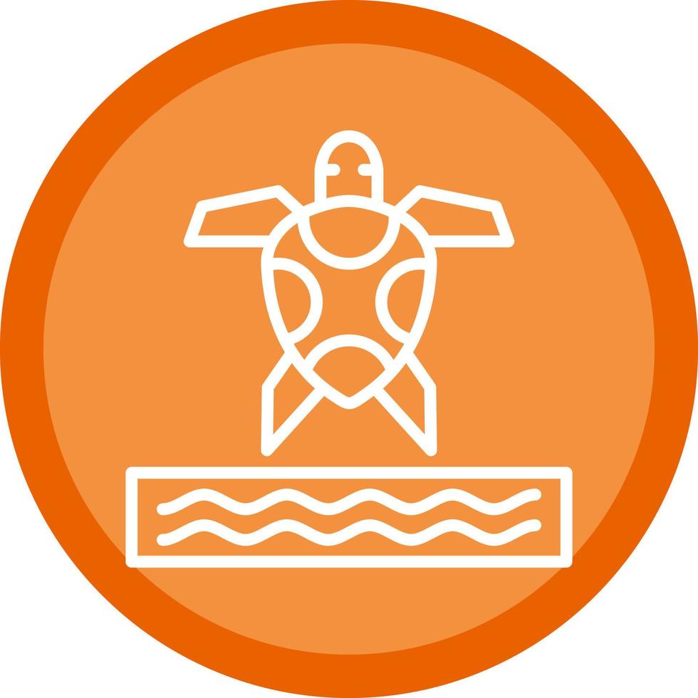 Sea Turtle Vector Icon Design