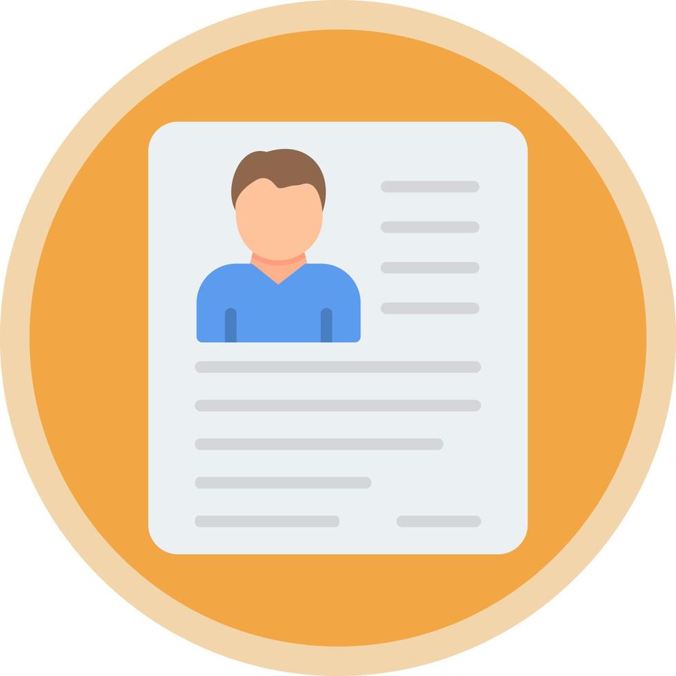 Bad Resume CV Vector Icon Design