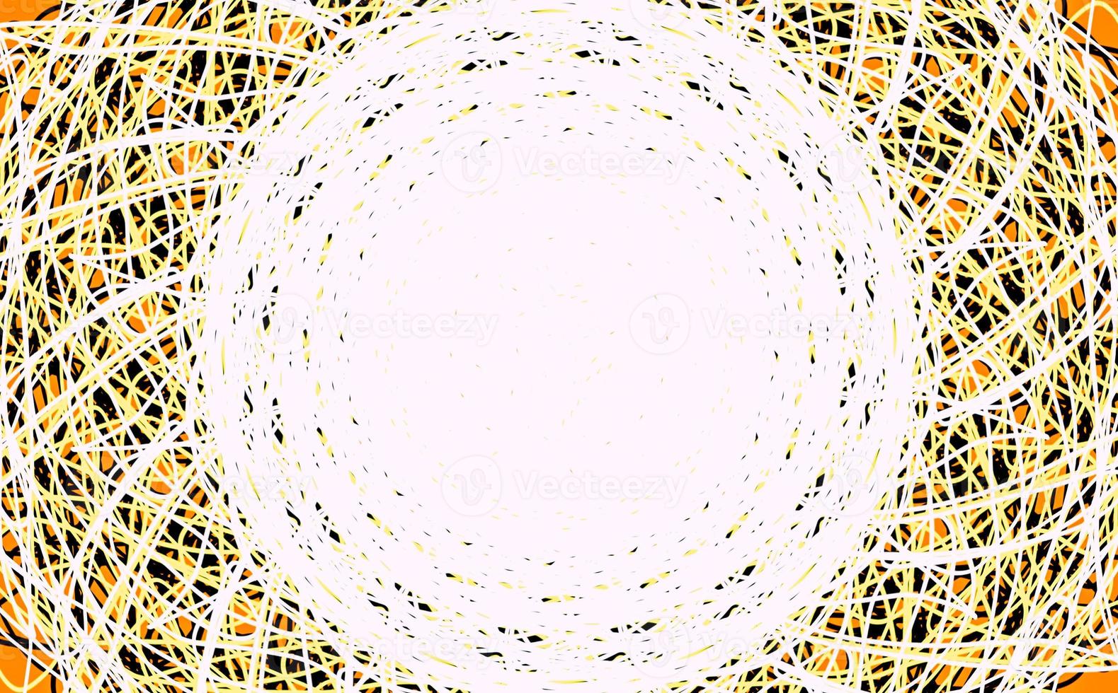 Abstract background with a circle in yellow, orange and black colors. photo