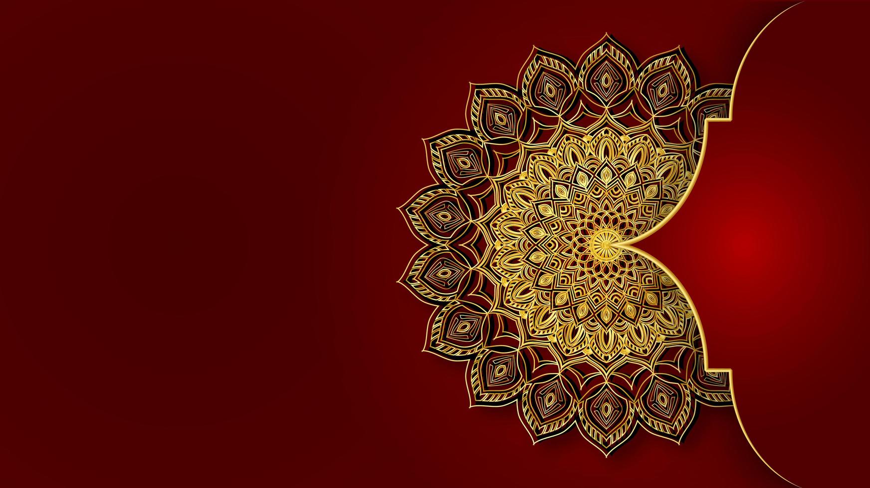 fondo de mandala de lujo con patrón arabesco dorado estilo este islámico árabe.mandala decorativa para impresión, póster, portada, folleto, volante, pancarta. foto