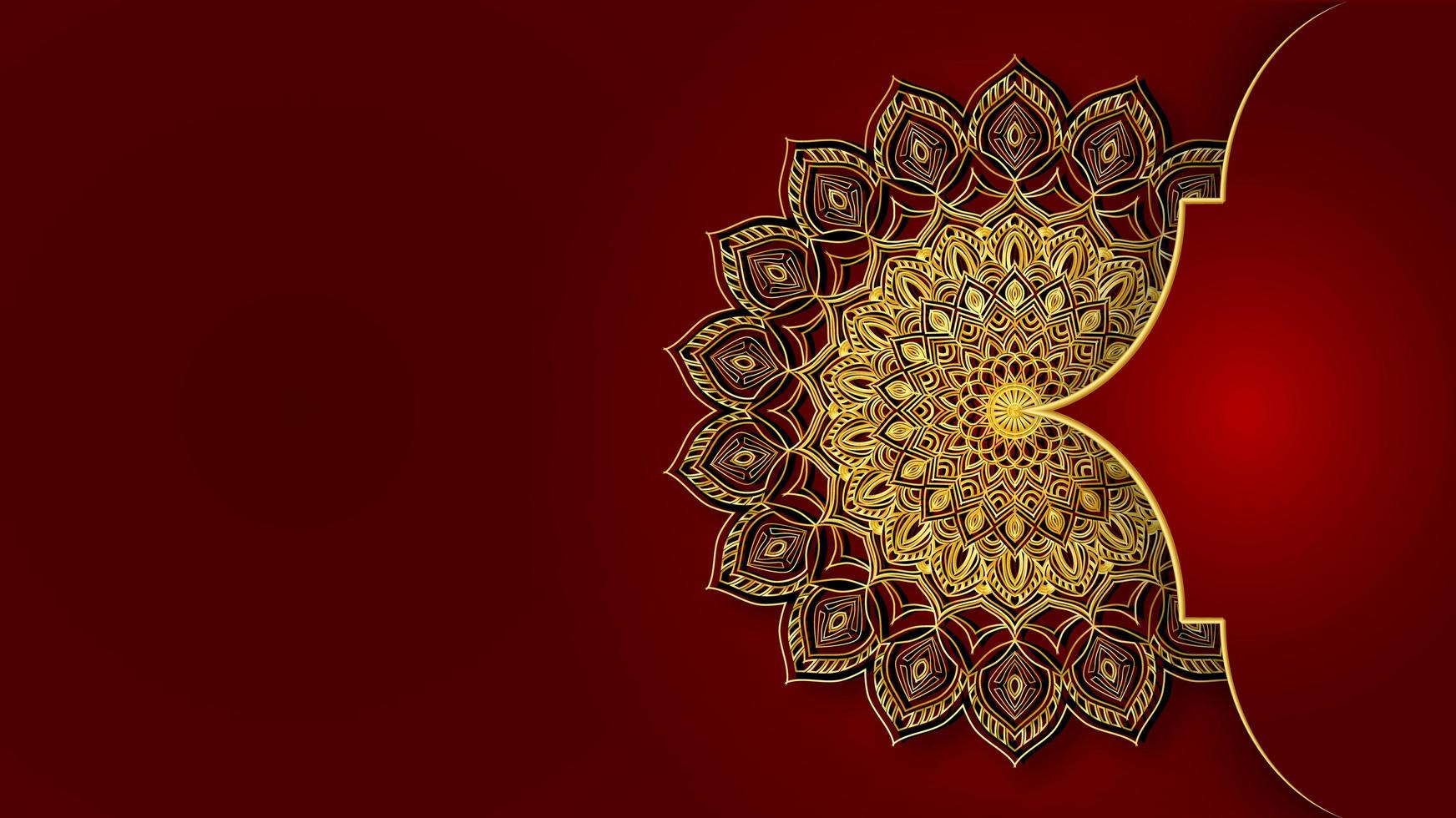 Luxury mandala background with golden arabesque pattern arabic islamic east style.decorative mandala for print, poster, cover, brochure, flyer, banner. photo