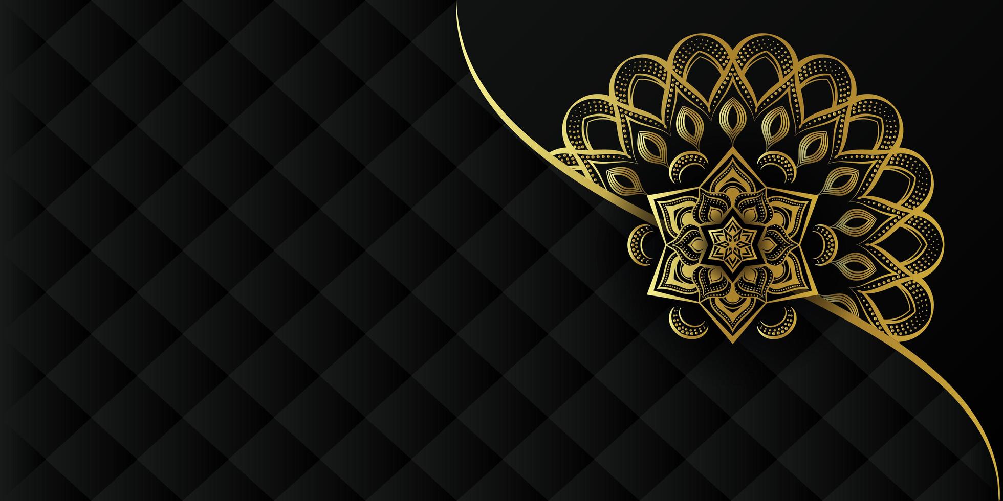 Luxury ornamental mandala design background in gold color photo