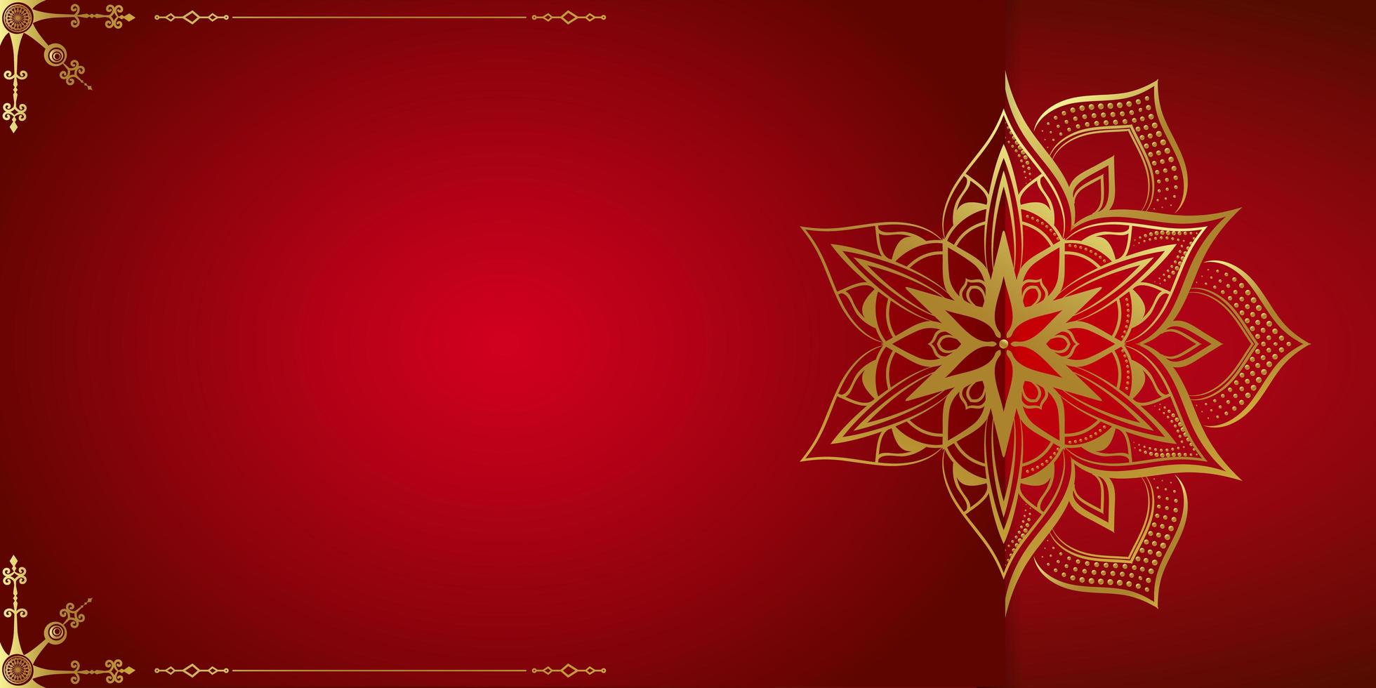 Luxury ornamental mandala design background in gold color photo