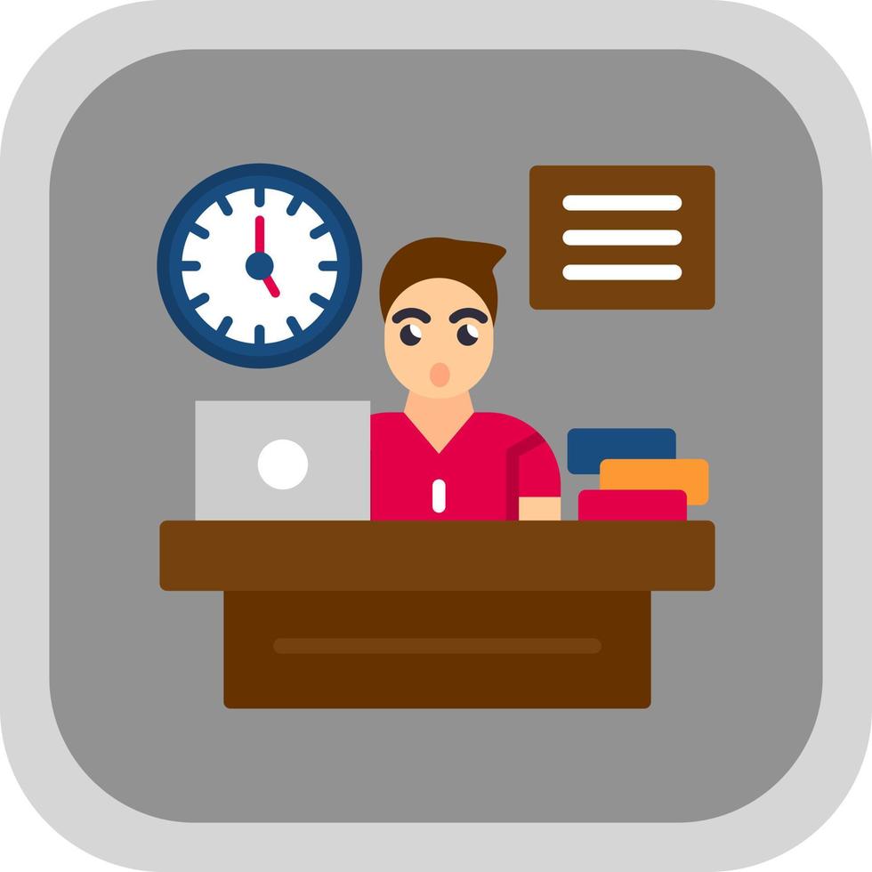 Office TIme Vector Icon Design