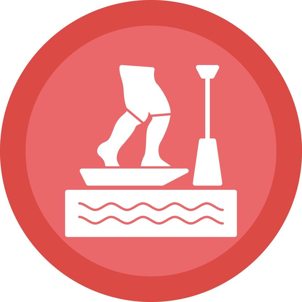 Standup Paddleboarding Vector Icon Design