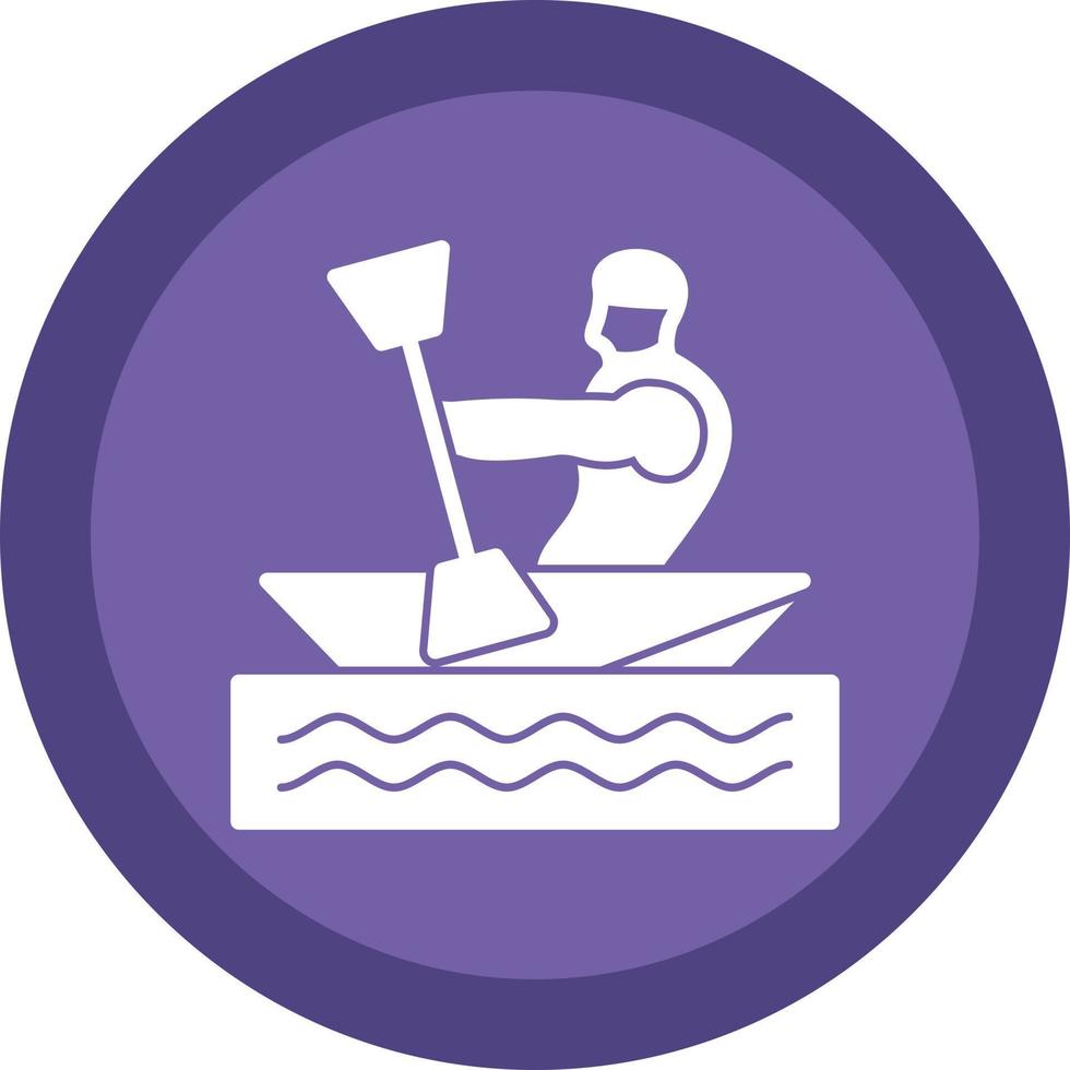 Kayaking Vector Icon Design