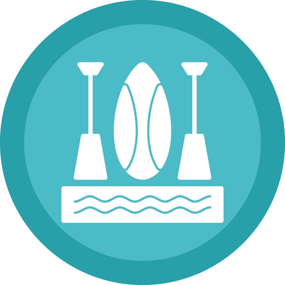 Paddleboarding Vector Icon Design