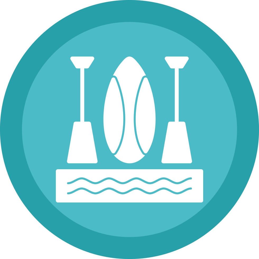 Paddleboarding Vector Icon Design