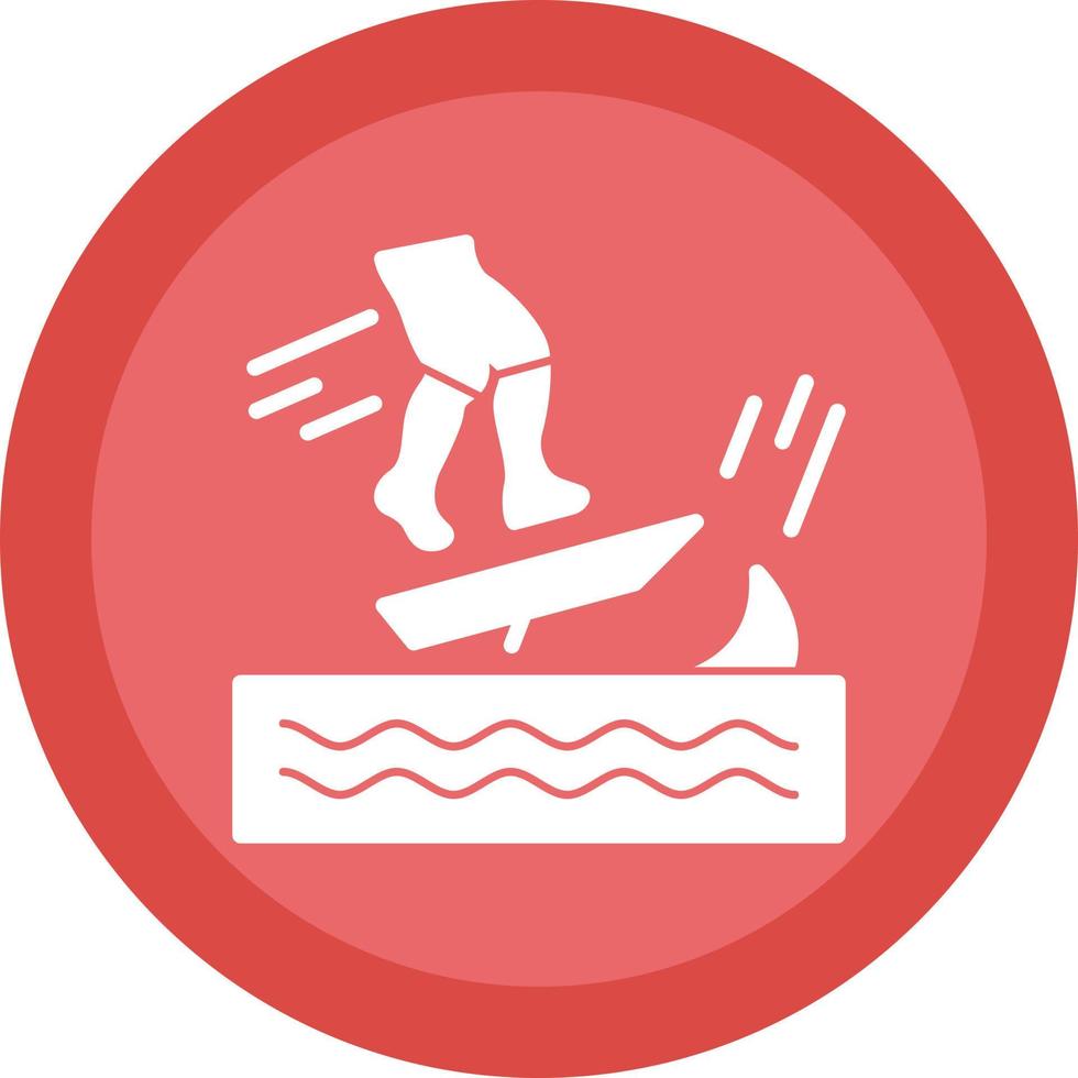 diseño de icono de vector de skimboard