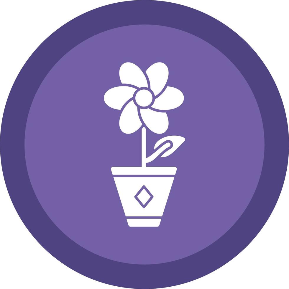 Flower Pot Vector Icon Design