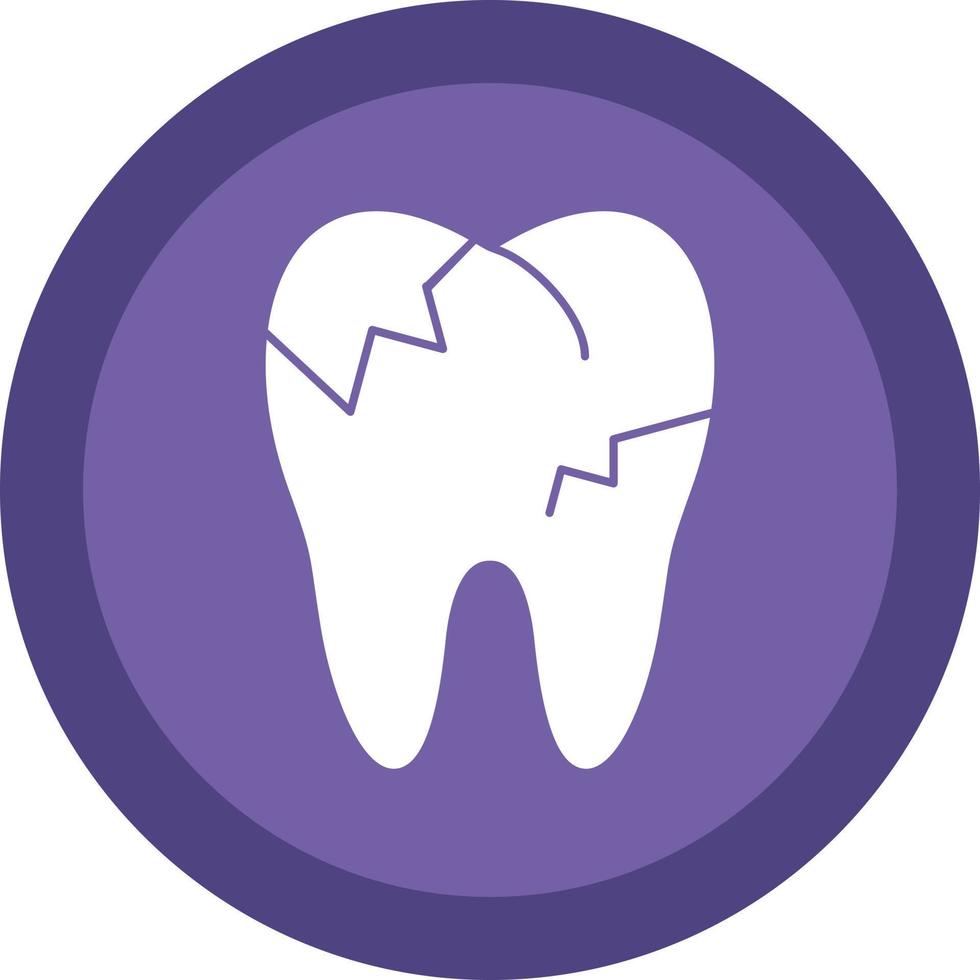 Decayed Teeth Vector Icon Design