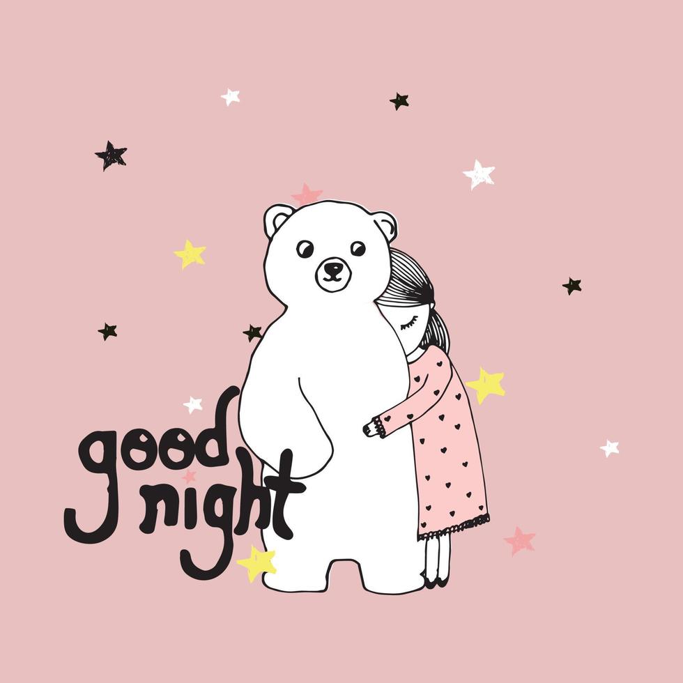 Baby good night art work vector