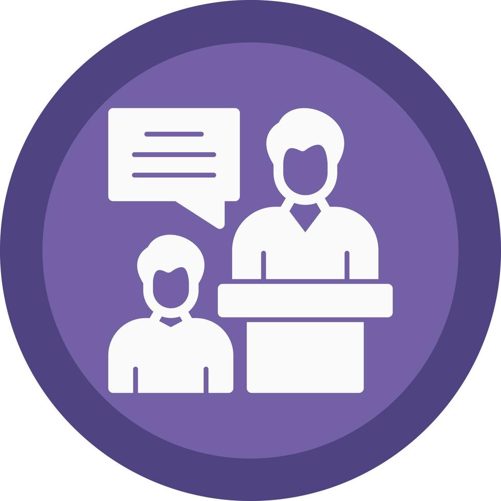 Job Interview Vector Icon Design