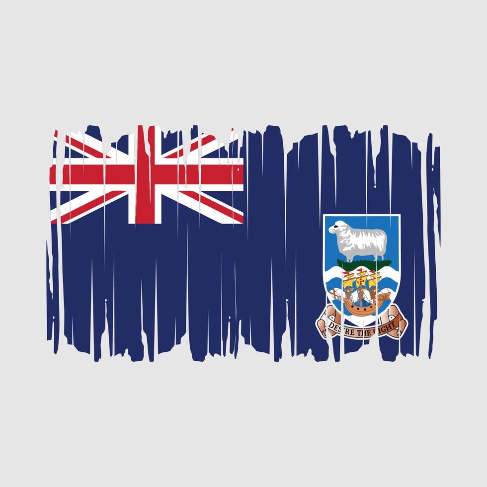Falkland Islands Flag Brush Vector Illustration