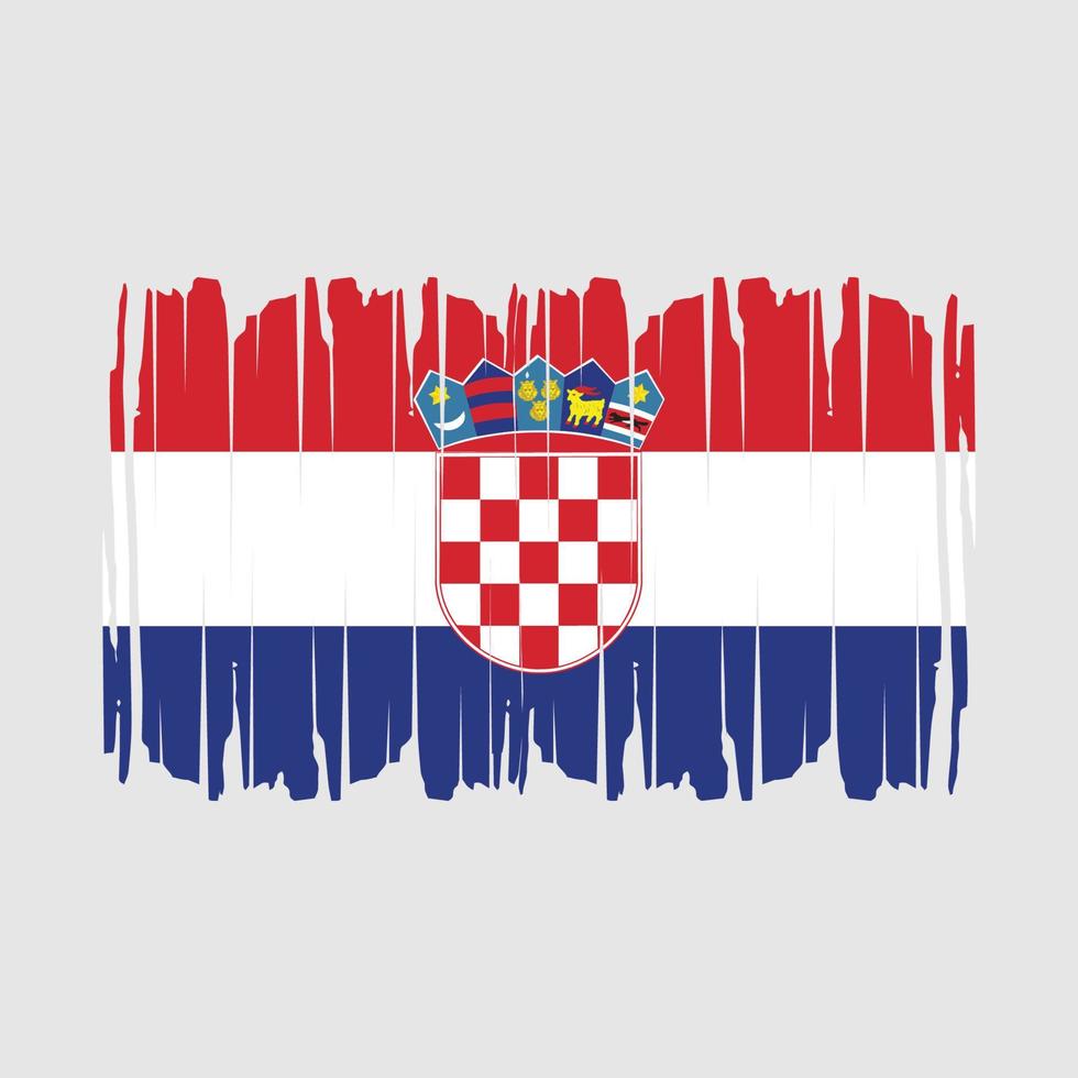 Croatia Flag Brush Vector Illustration