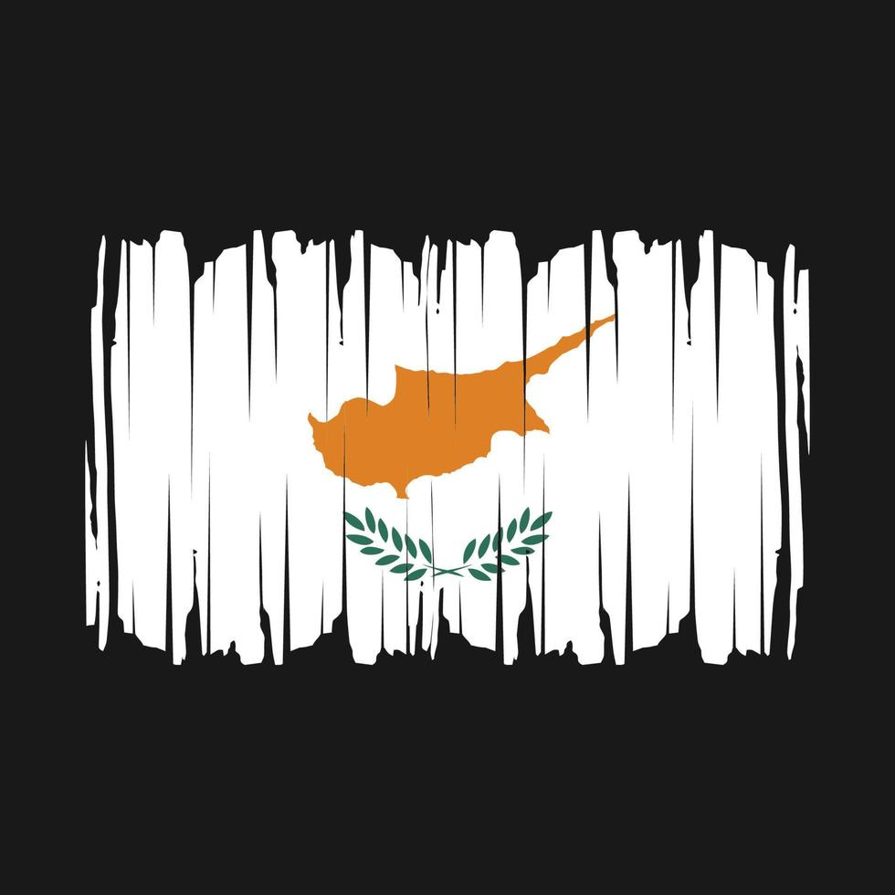 Cyprus Flag Brush Vector Illustration