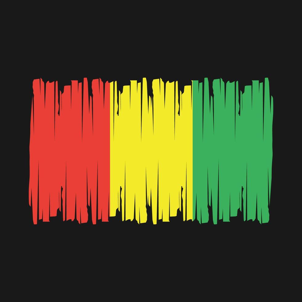 Guinea Flag Brush Vector