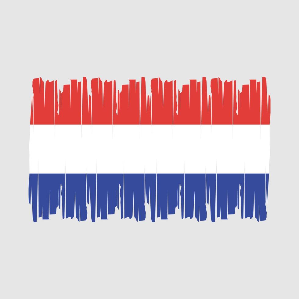 Netherlands Flag Brush Vector
