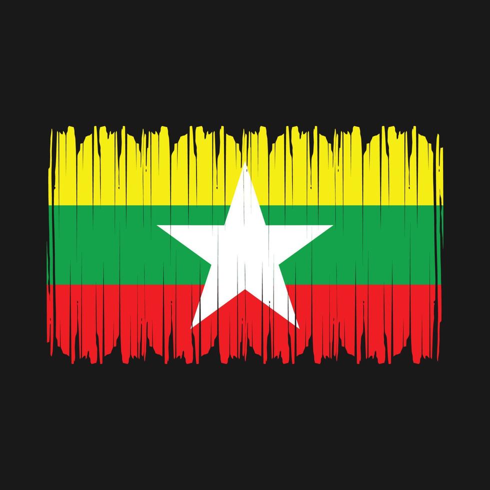 Myanmar Flag Vector
