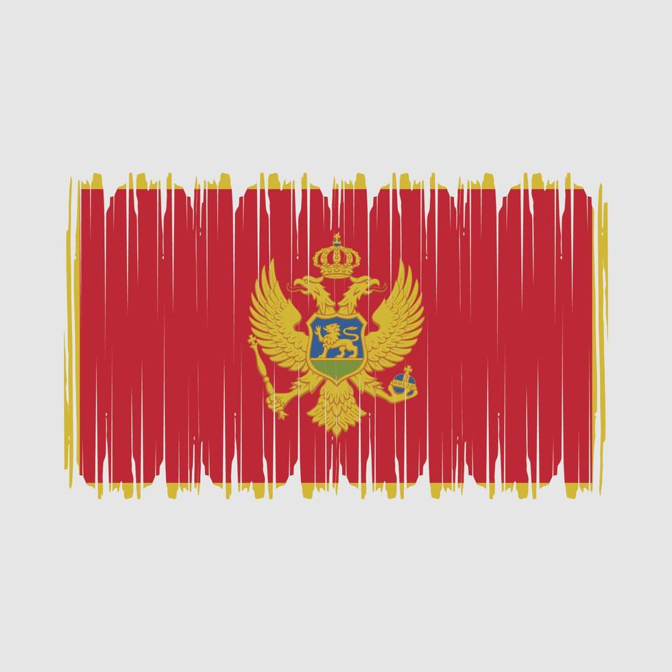 Montenegro Flag Vector
