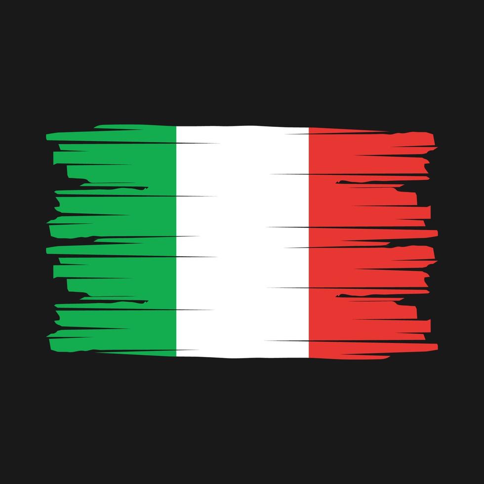 Italy Flag Brush Vector