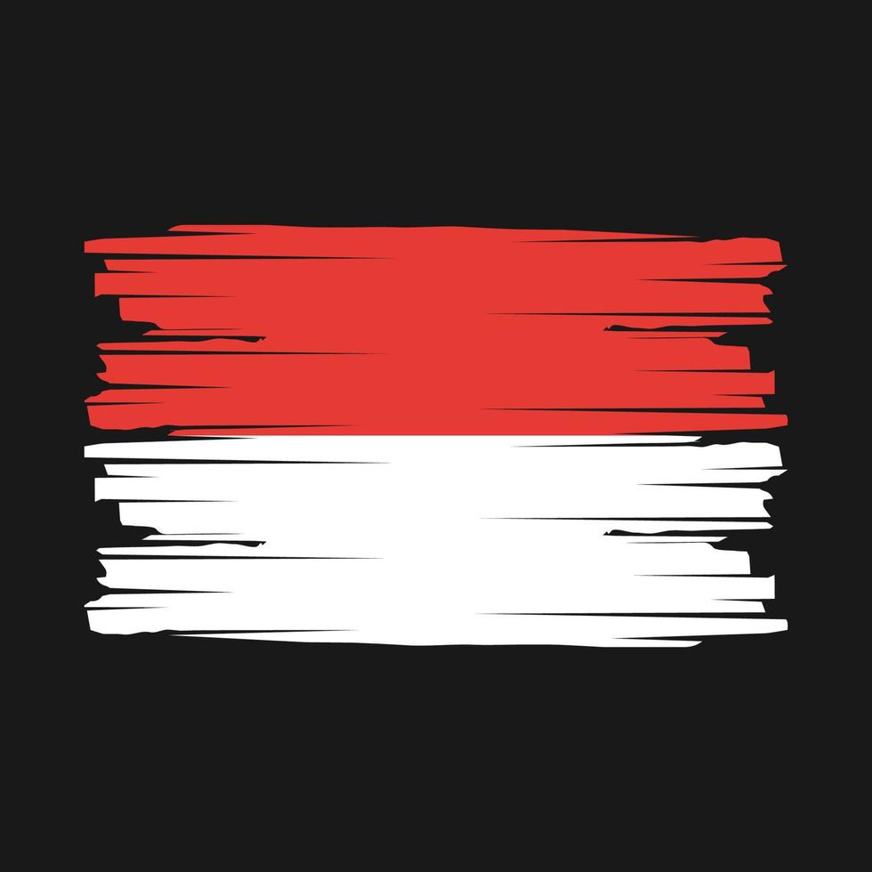 Indonesia Flag Brush Vector