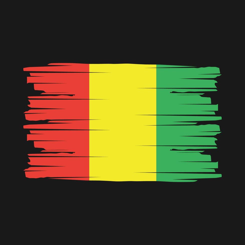 vector de pincel de bandera de guinea