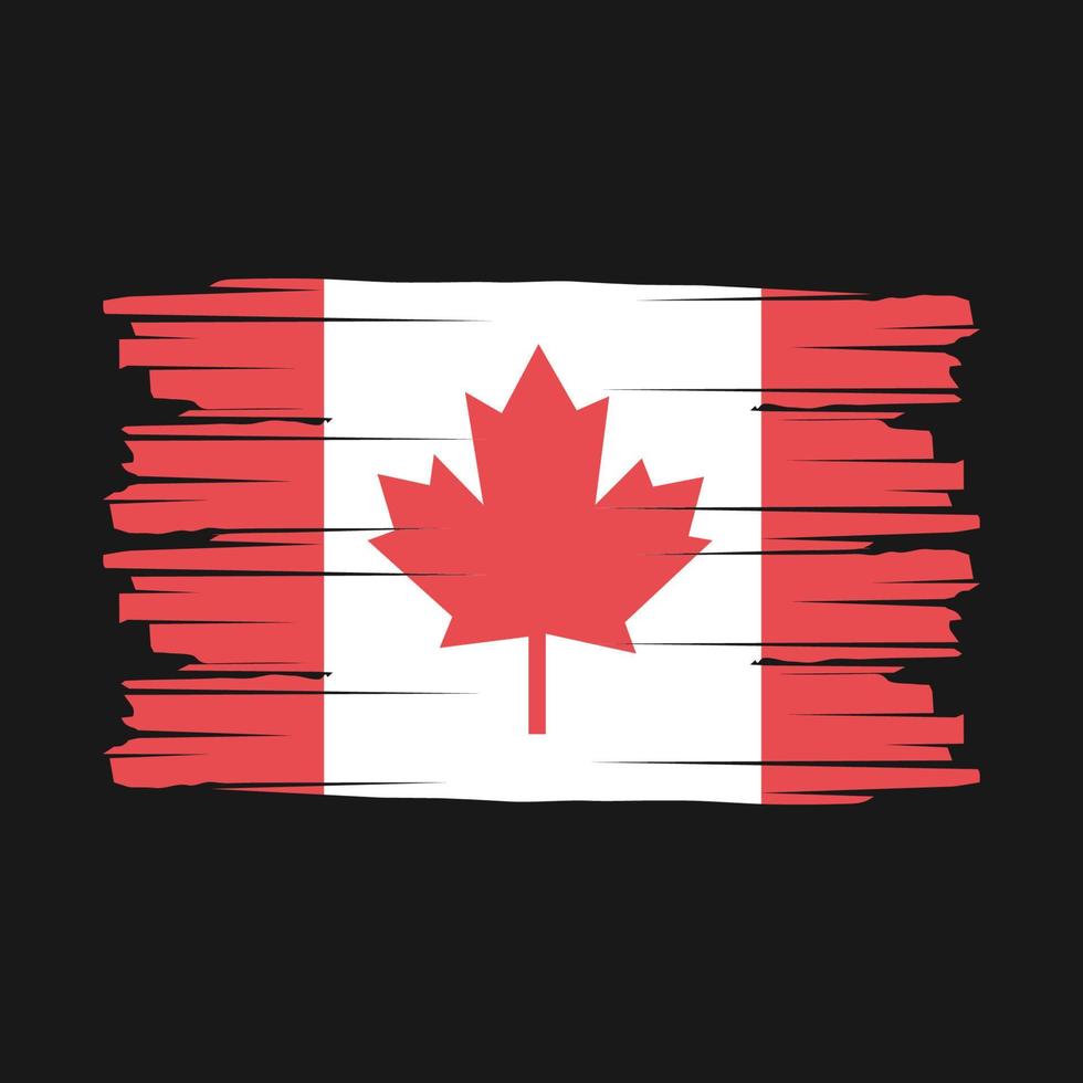 Canada Flag Brush Vector