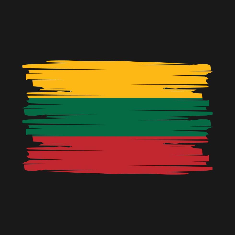 Lithuania Flag Brush Vector