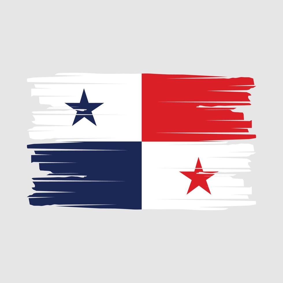 vector de pincel de bandera de panamá