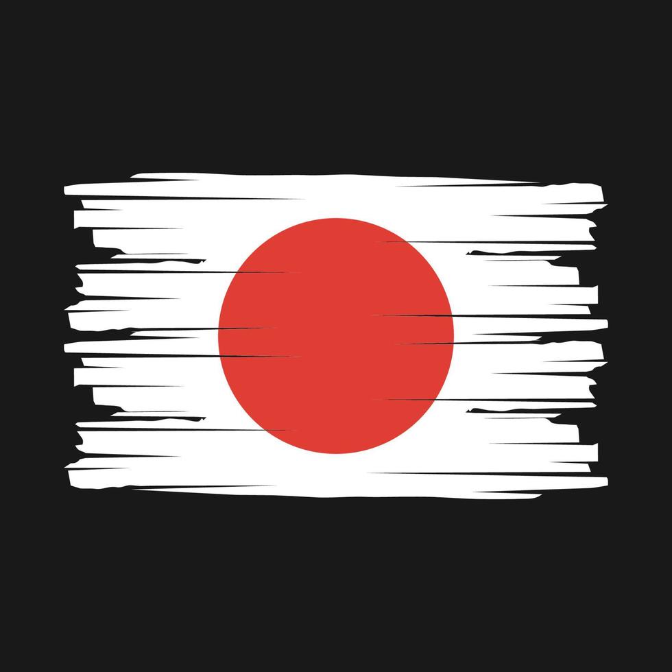 Japan Flag Brush Vector