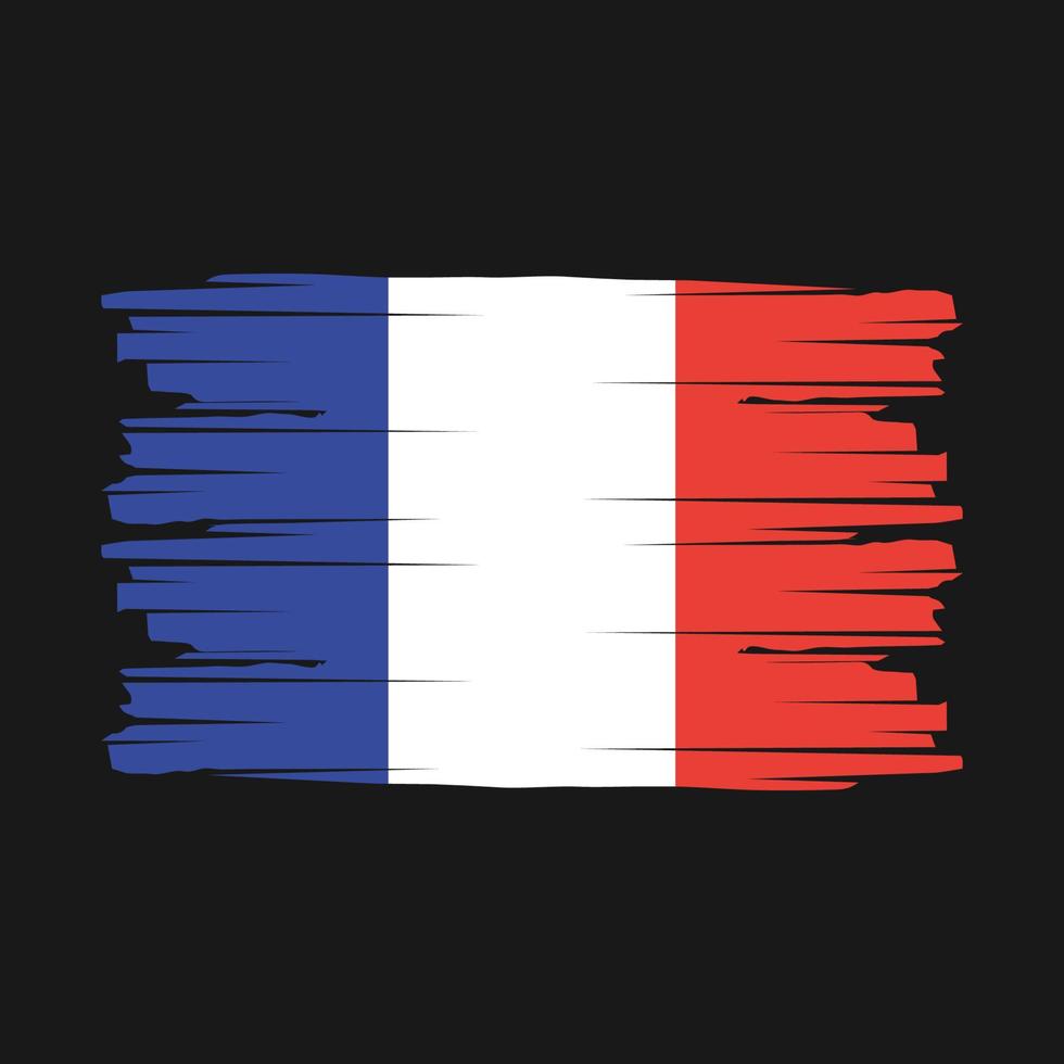 France Flag Brush Vector