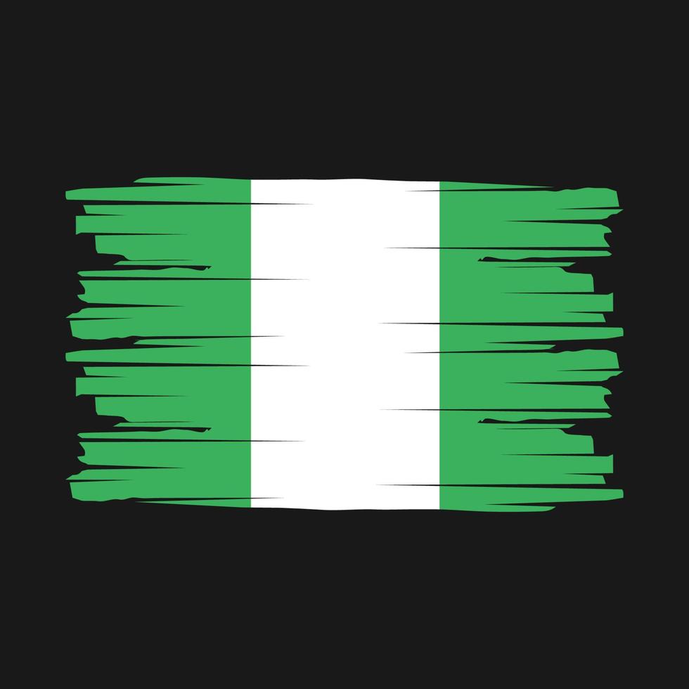 Nigeria Flag Brush Vector