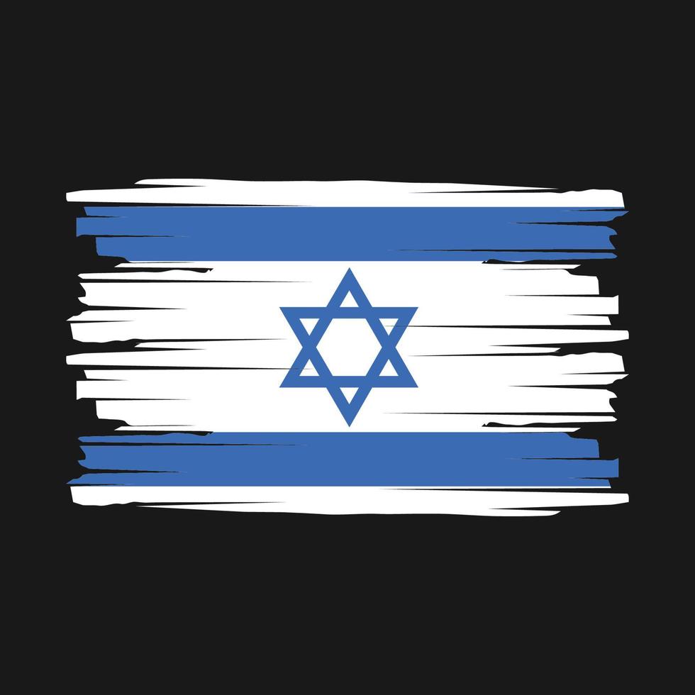 vector de pincel de bandera de israel