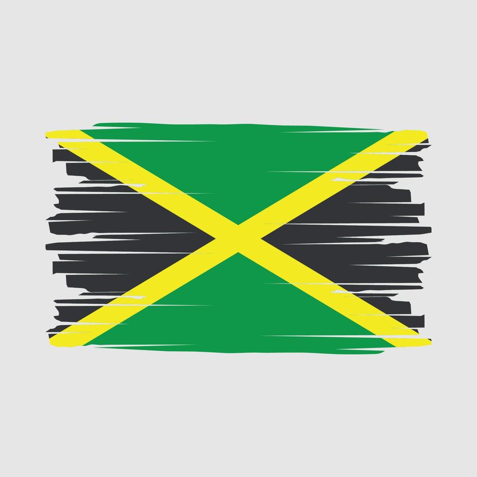 Jamaica Flag Brush Vector