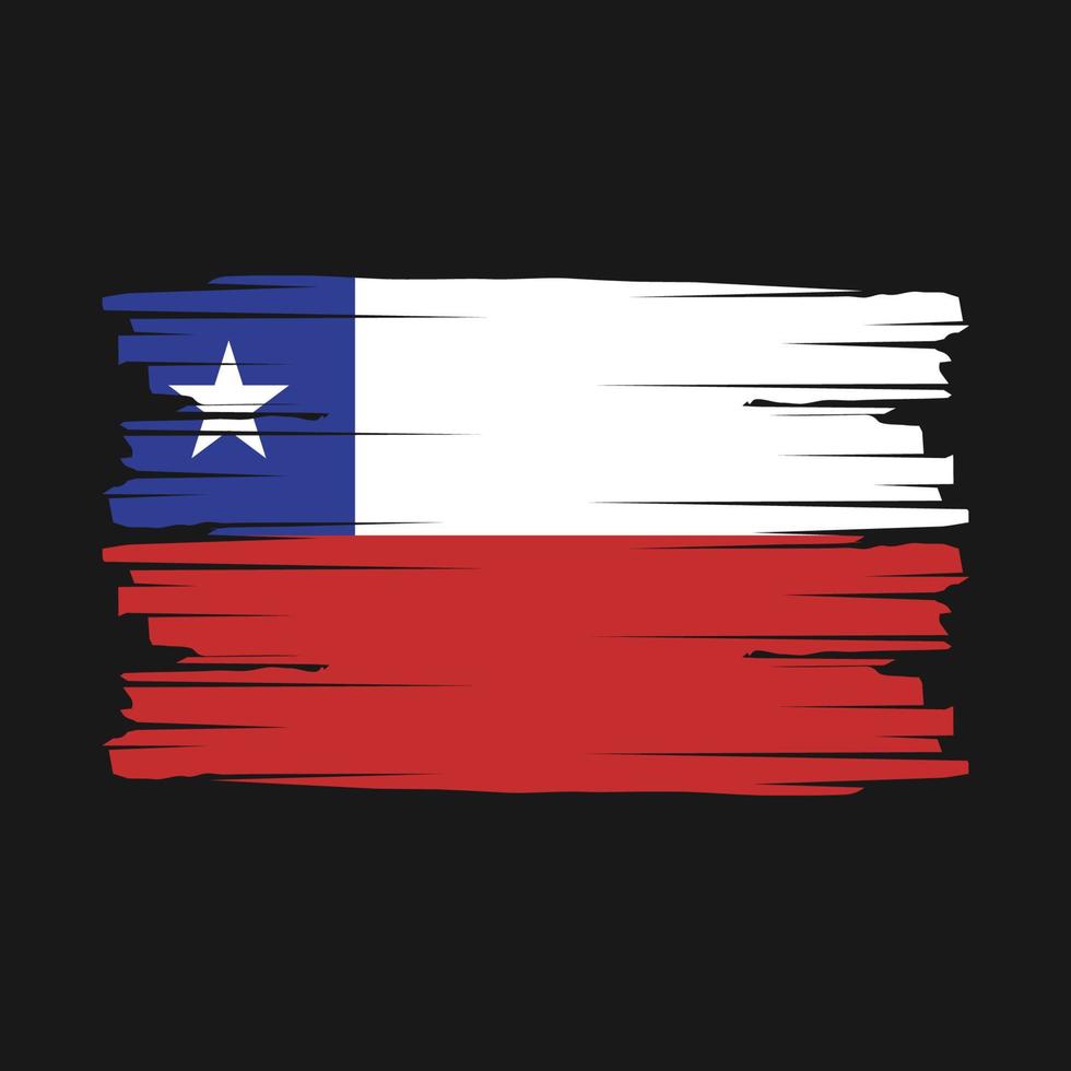 Chile Flag Brush Vector