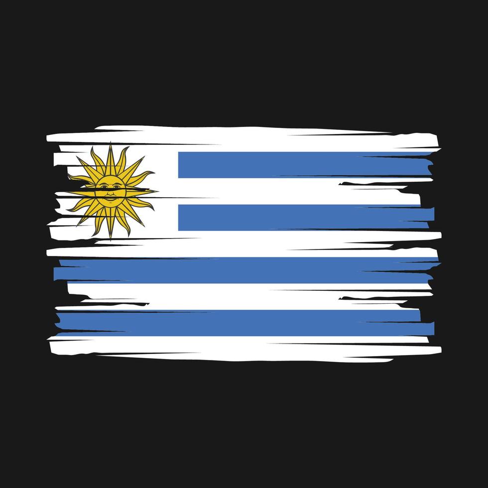 Uruguay Flag Brush Vector