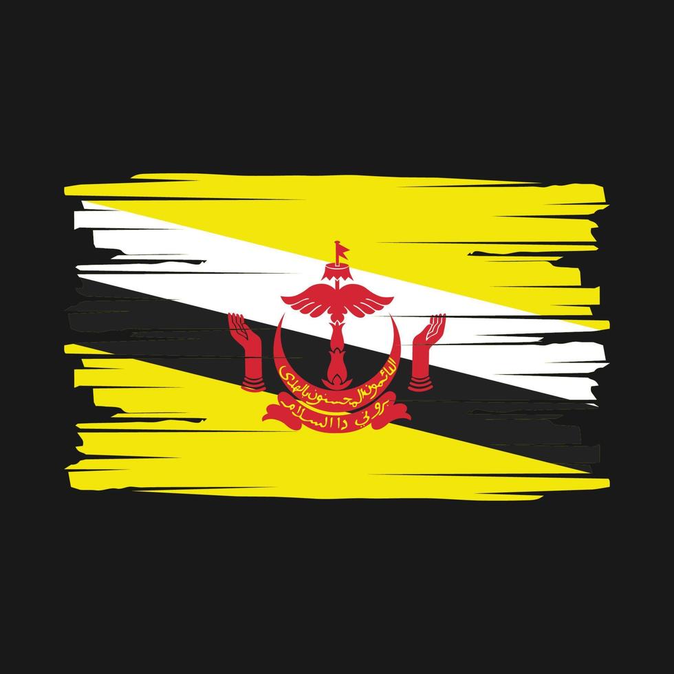 Brunei Flag Brush Vector