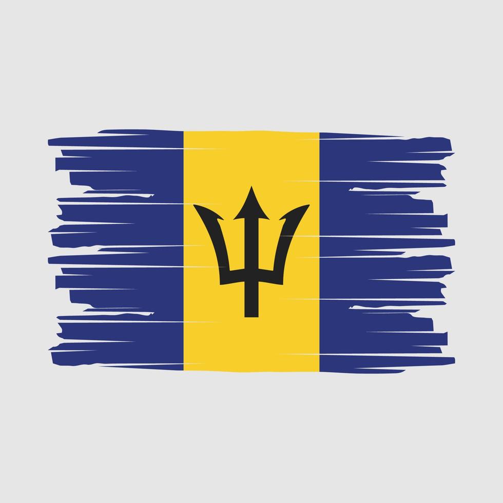 Barbados Flag Brush Vector