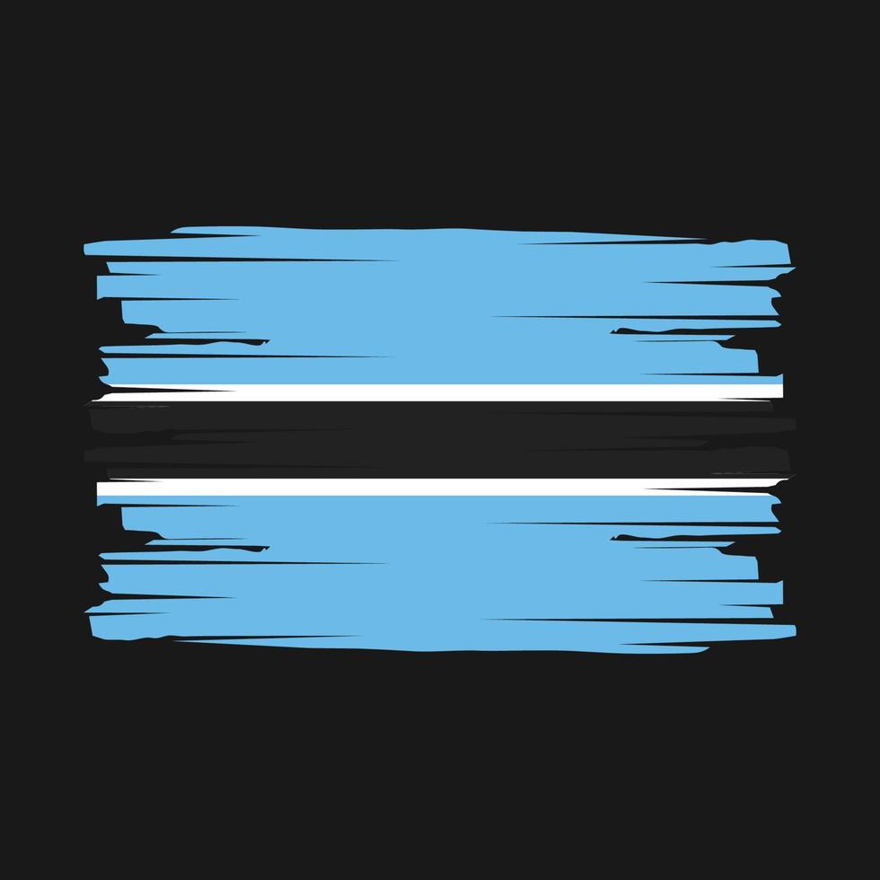 Botswana Flag Brush Vector