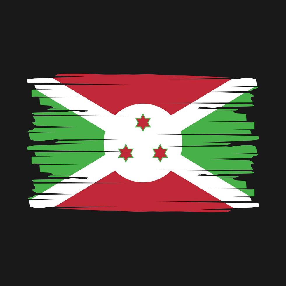 vector de pincel de bandera de burundi