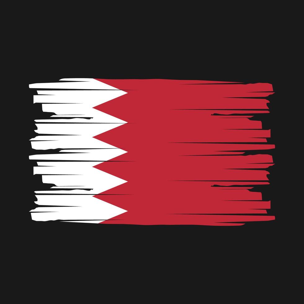 Bahrain Flag Brush Vector
